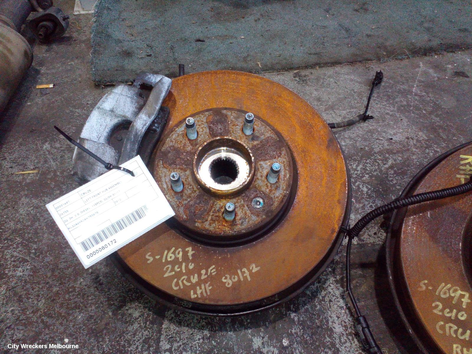 HOLDEN CRUZE LEFT FRONT HUB ASSEMBLY, JG-JH, 2.0, DIESEL, 115PCD, 03/2009 - 01/2017 - Image 1