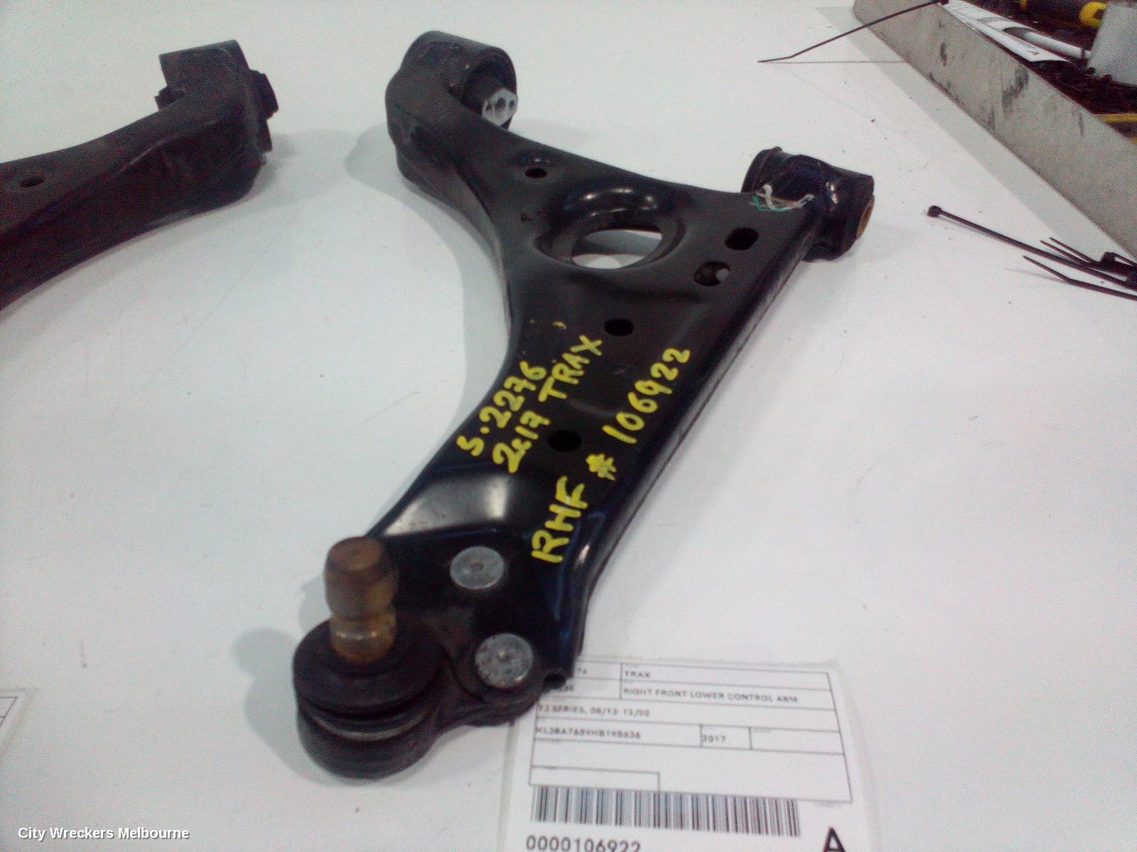 HOLDEN TRAX RIGHT FRONT LOWER CONTROL ARM, TJ SERIES, 08/2013 - 12/2020 - Image 1