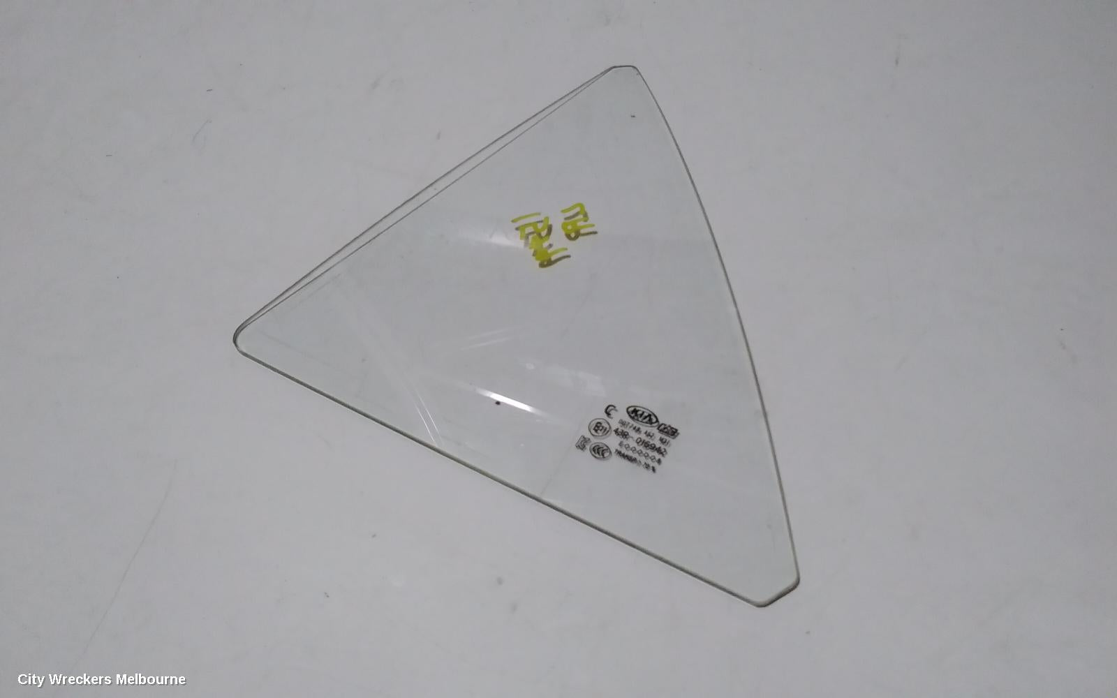 KIA RIO LEFT REAR 1/4 DOOR GLASS, YB, 12/2016 - 06/2023 - Image 1