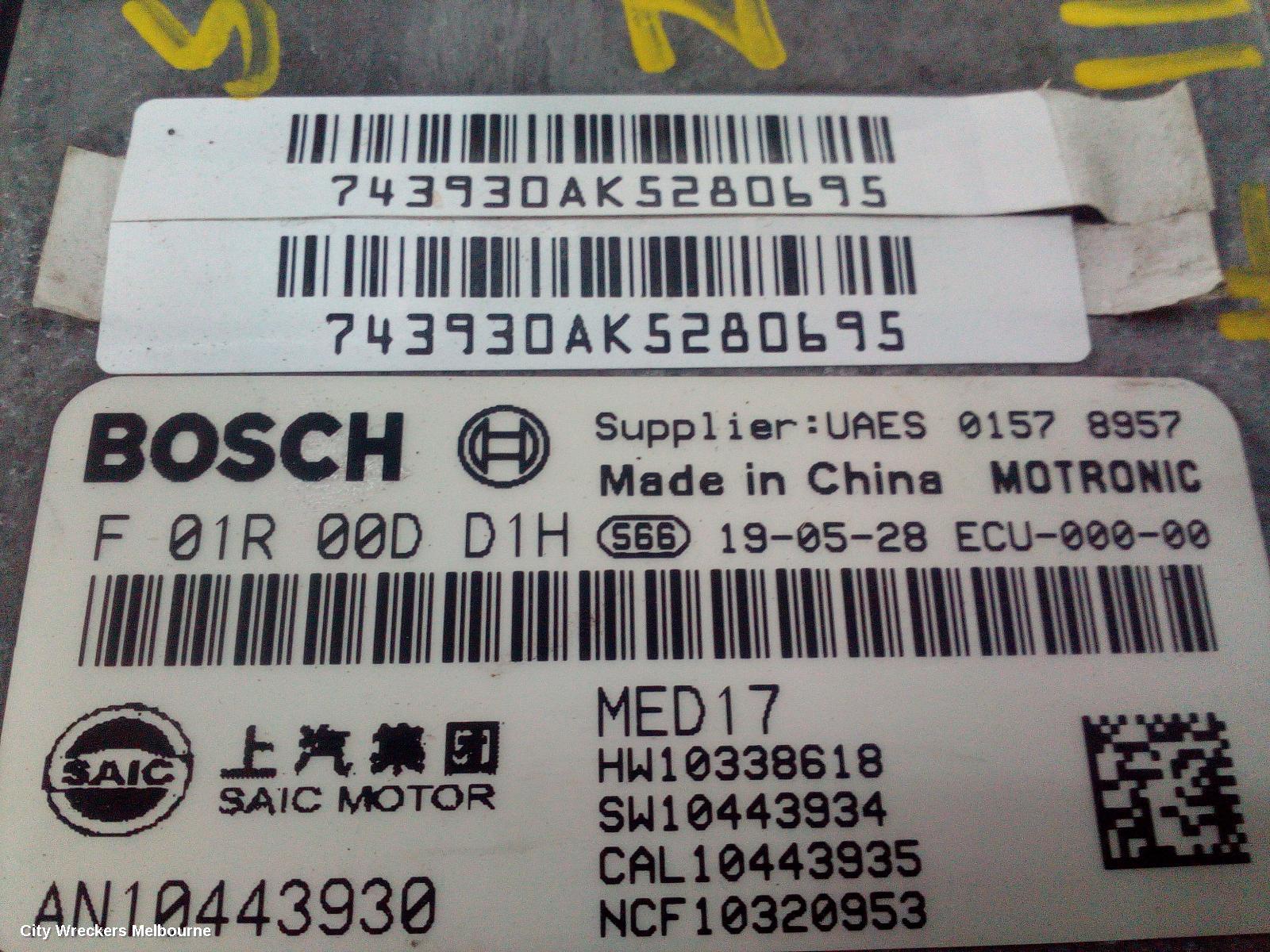 MG ZS ECU, ENGINE ECU, 1.0, PETROL, TURBO, ECU ONLY, AZS1, 09/2017 ONWARDS - Image 2