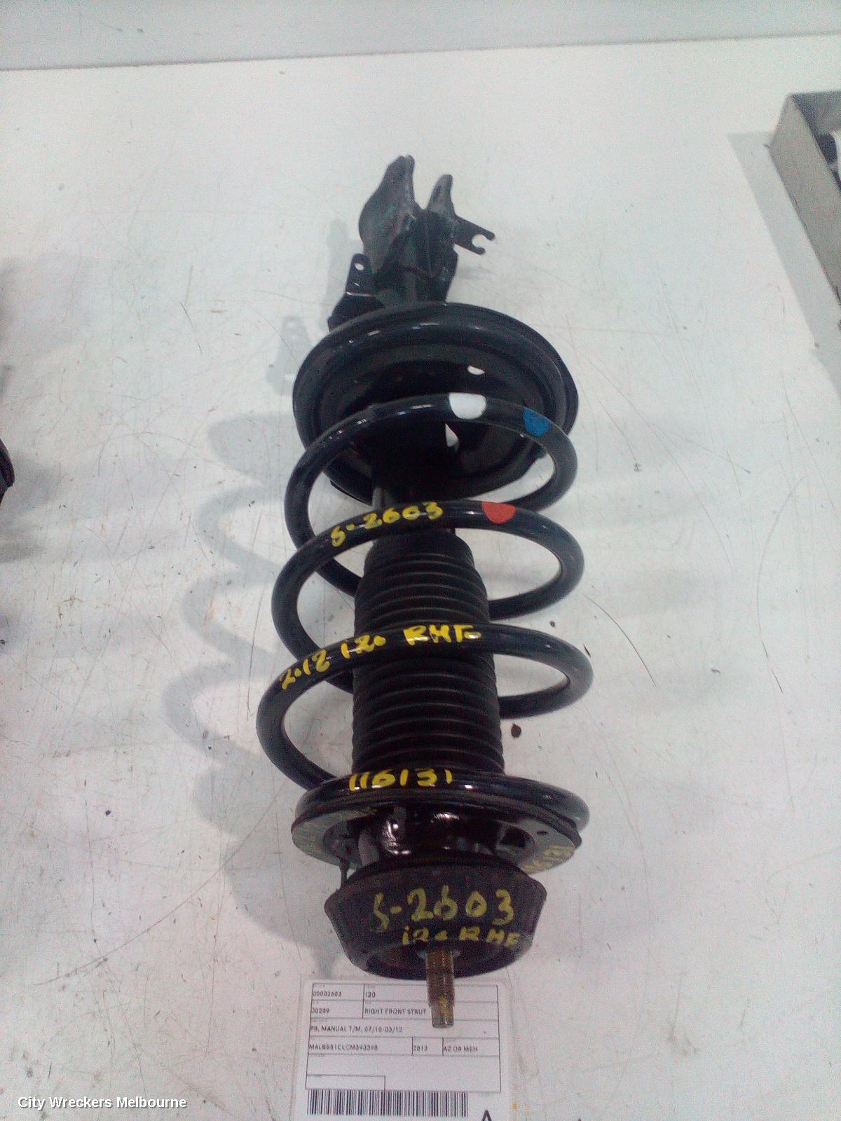 HYUNDAI I20 RIGHT FRONT STRUT, PB, MANUAL T/M, 07/2010 - 03/2012 - Image 3