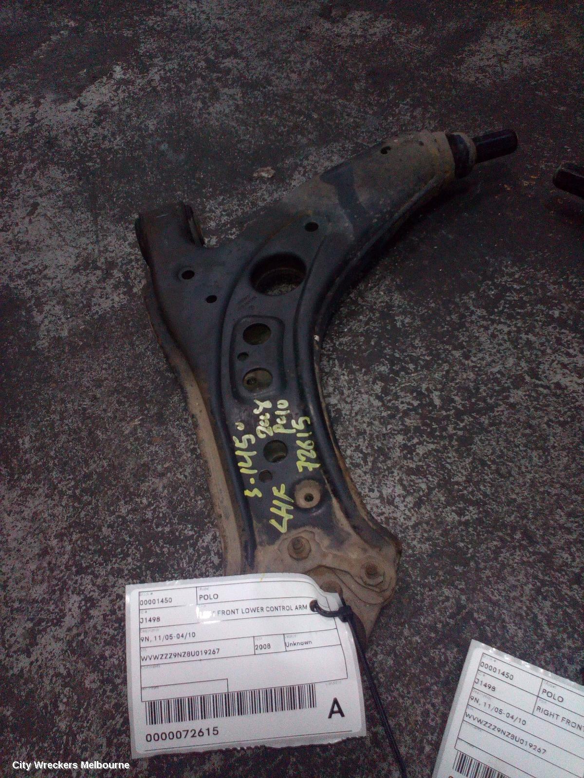 VOLKSWAGEN POLO LEFT FRONT LOWER CONTROL ARM, 9N, 11/2005 - 04/2010 - Image 1