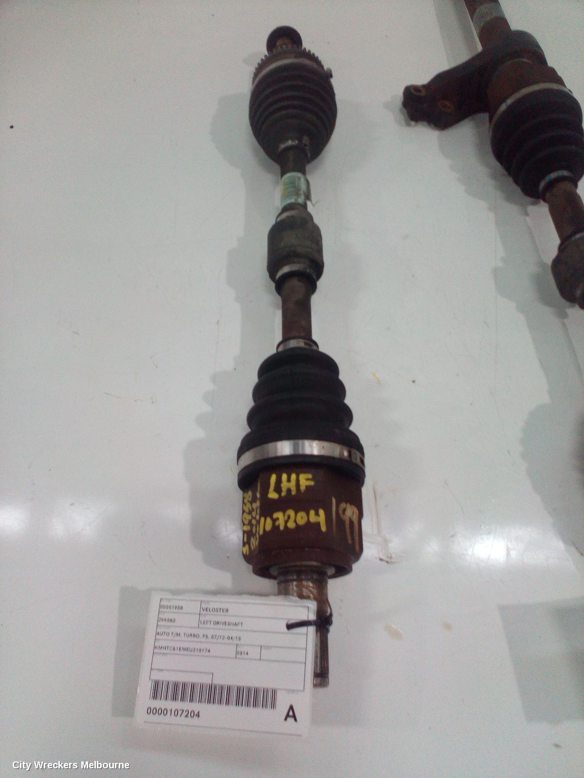 HYUNDAI VELOSTER LEFT DRIVESHAFT, AUTO T/M, TURBO, FS, 07/2012 - 04/2015 - Image 2