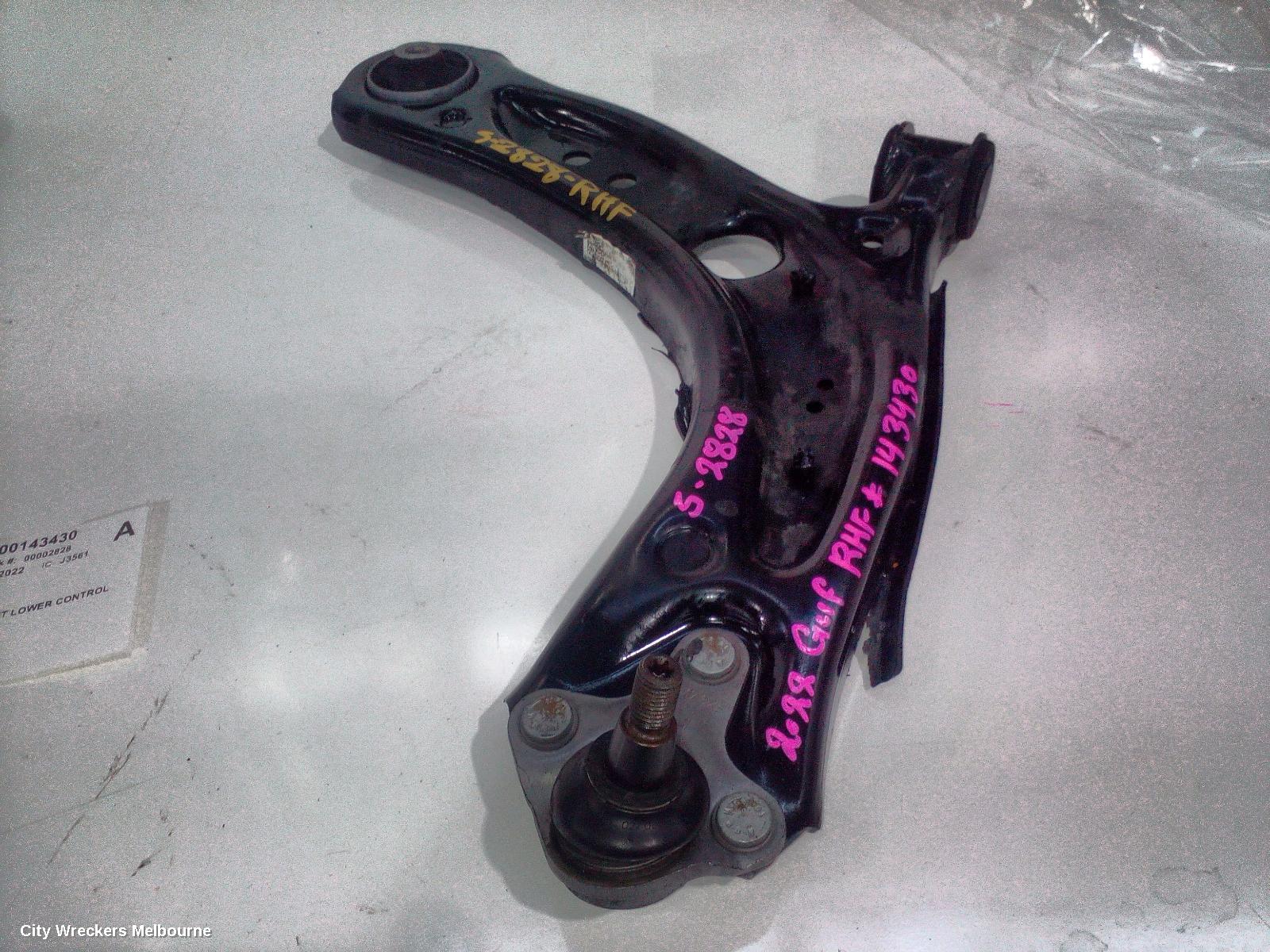 VOLKSWAGEN GOLF RIGHT FRONT LOWER CONTROL ARM, GEN 8, 2WD, 09/2020 ONWARDS - Image 1