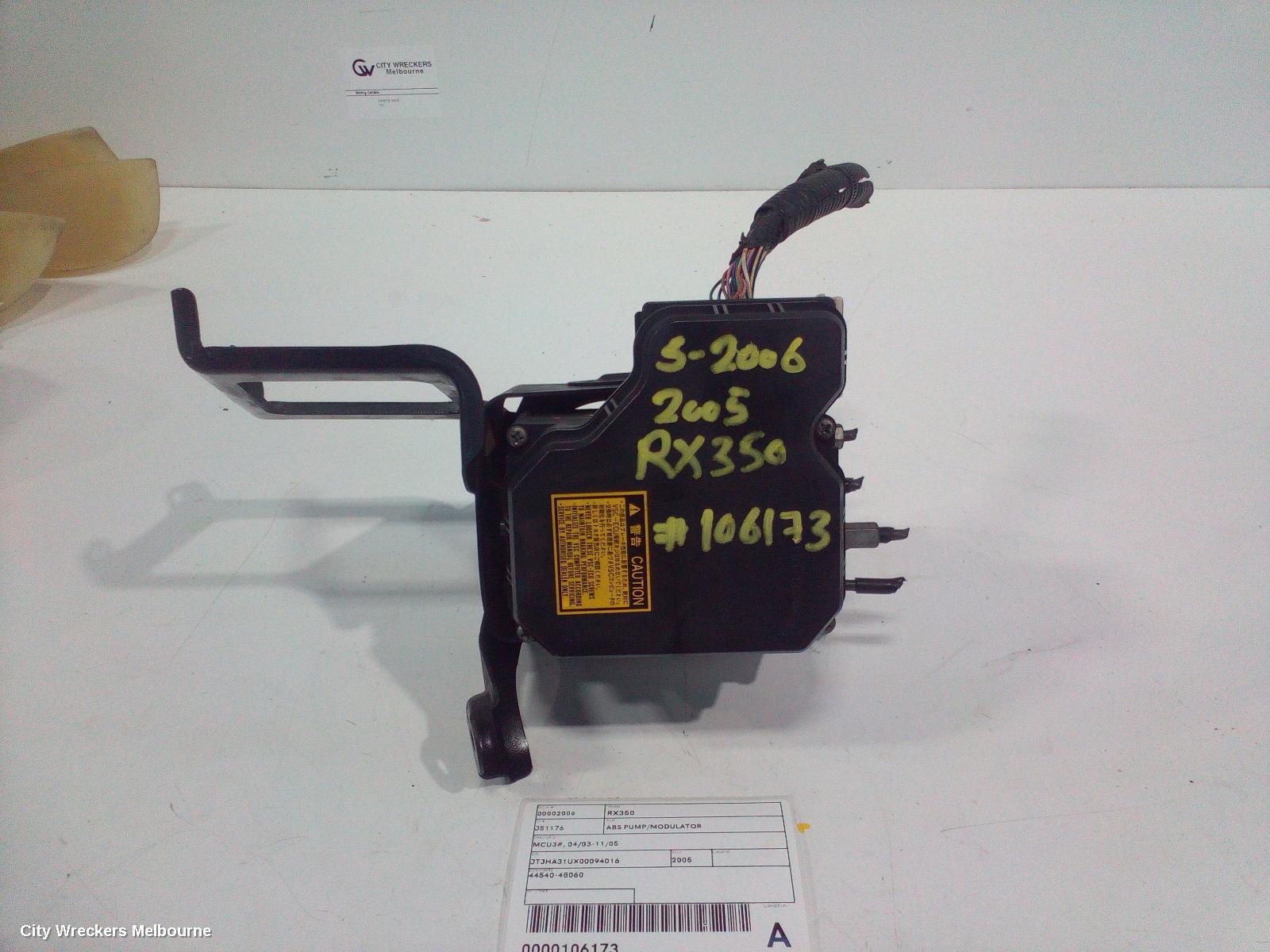 LEXUS RX SERIES ABS PUMP/MODULATOR, MCU3#, 04/2003 - 11/2005 - Image 1