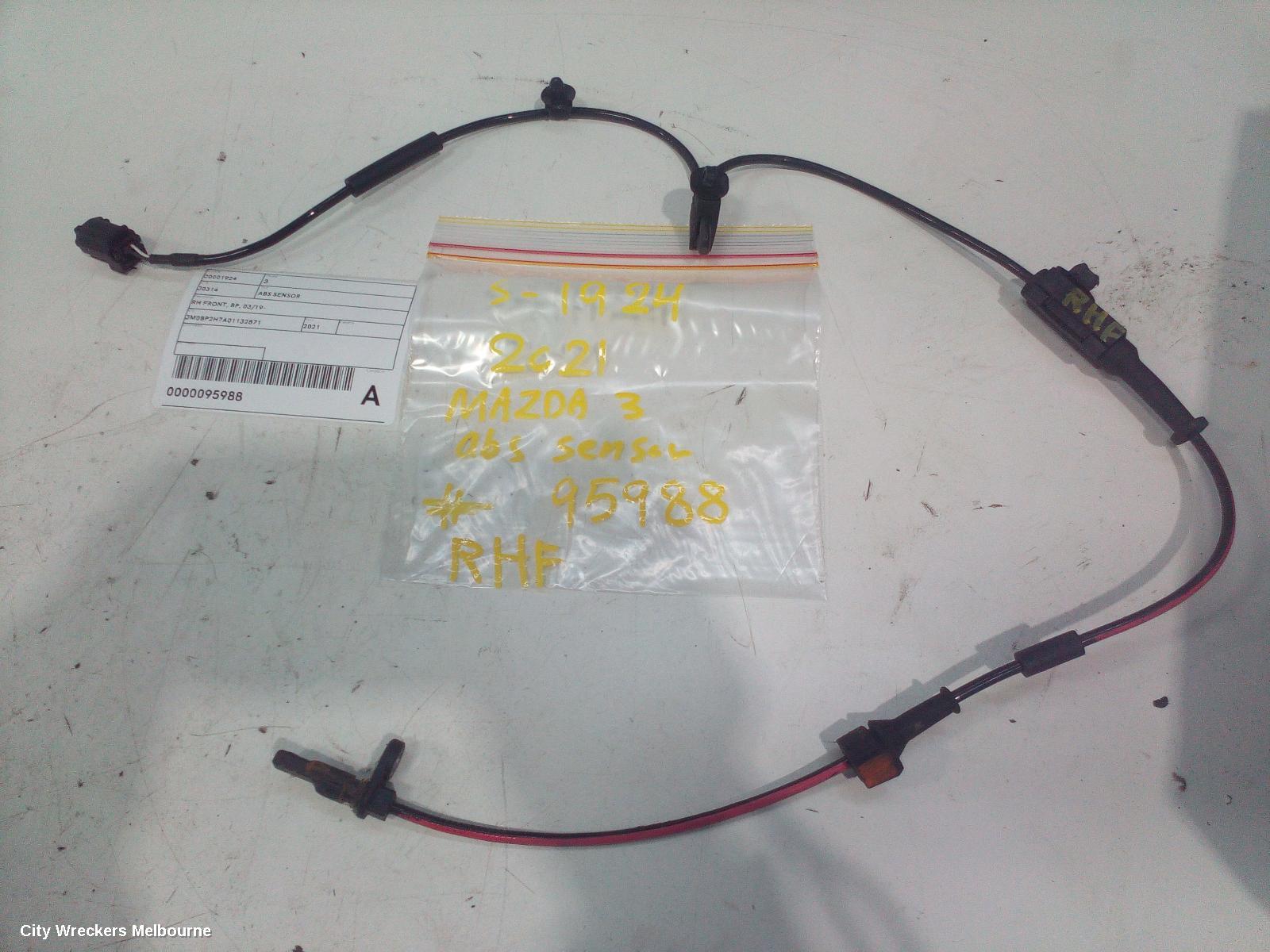MAZDA 3 ABS SENSOR, RH FRONT, BP, 03/2019 ONWARDS - Image 3