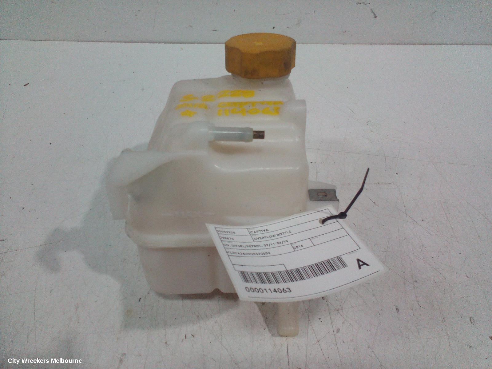 HOLDEN CAPTIVA OVERFLOW BOTTLE, CG, DIESEL/PETROL, 02/2011 - 06/2018 - Image 1