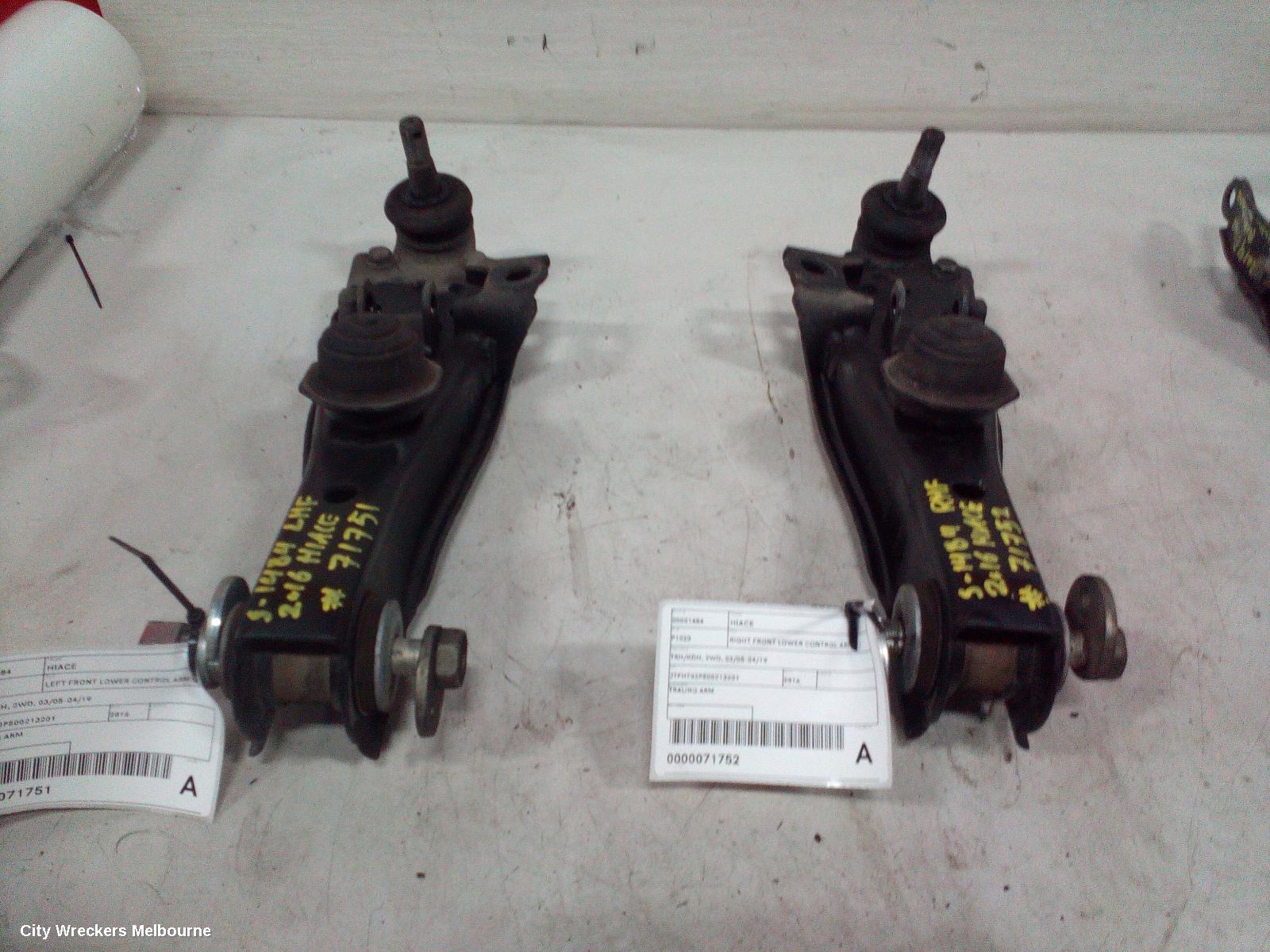 TOYOTA HIACE LEFT FRONT LOWER CONTROL ARM, TRH/KDH, 2WD, 03/2005 - 04/2019 - Image 3