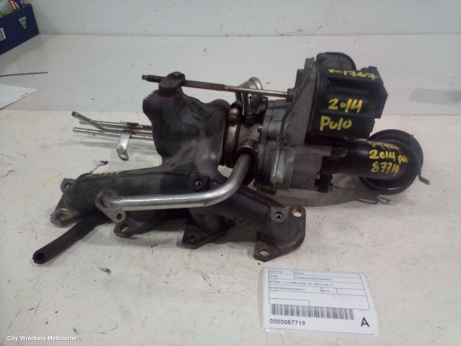 VOLKSWAGEN POLO TURBO SUPERCHARGER, PETROL, 1.2, CBZB CODE, 6R, 05/2010 - 05/2014 - Image 1
