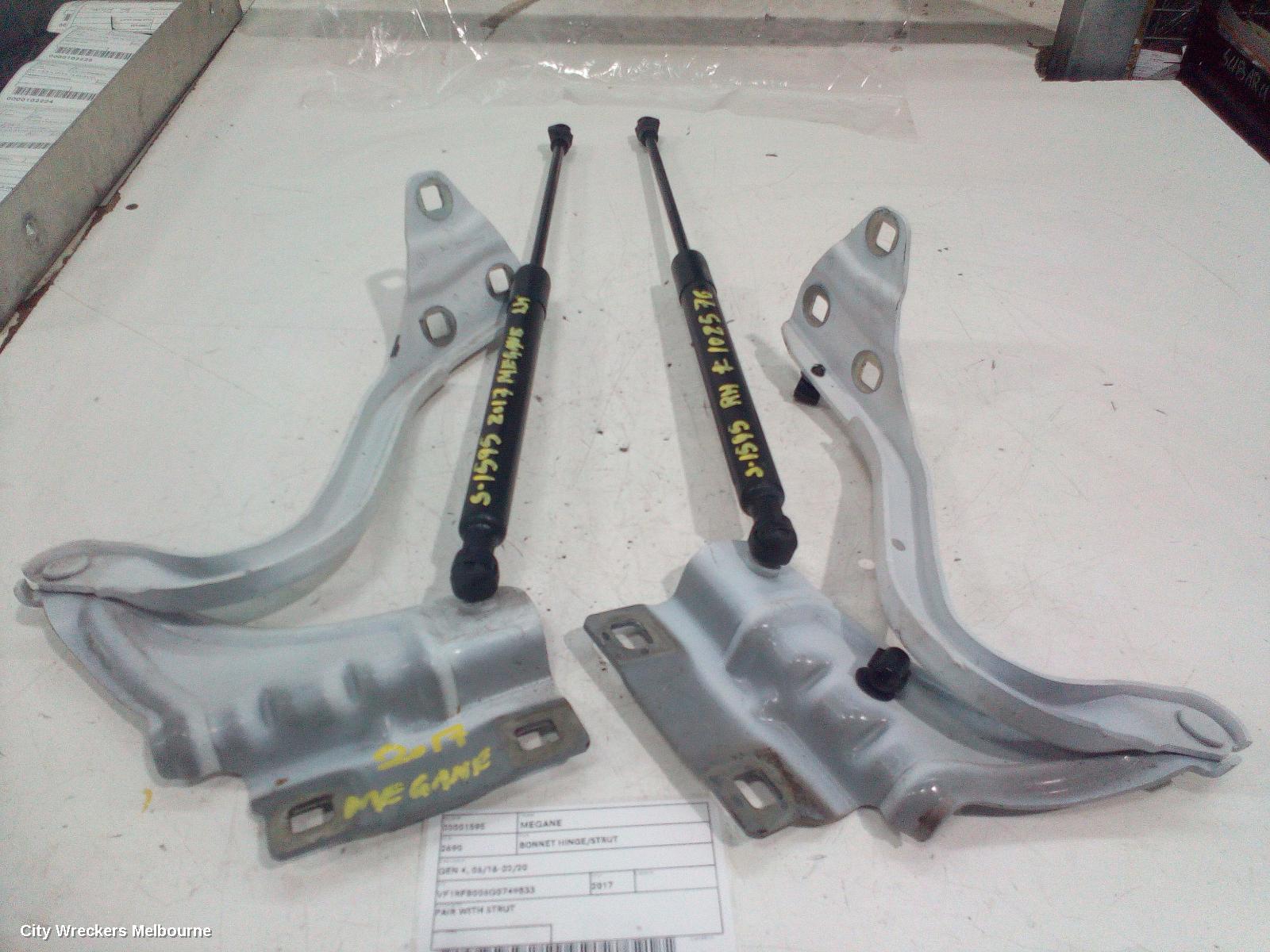 RENAULT MEGANE BONNET HINGE/STRUT, GEN 4, 06/2016 - 02/2020 - Image 2