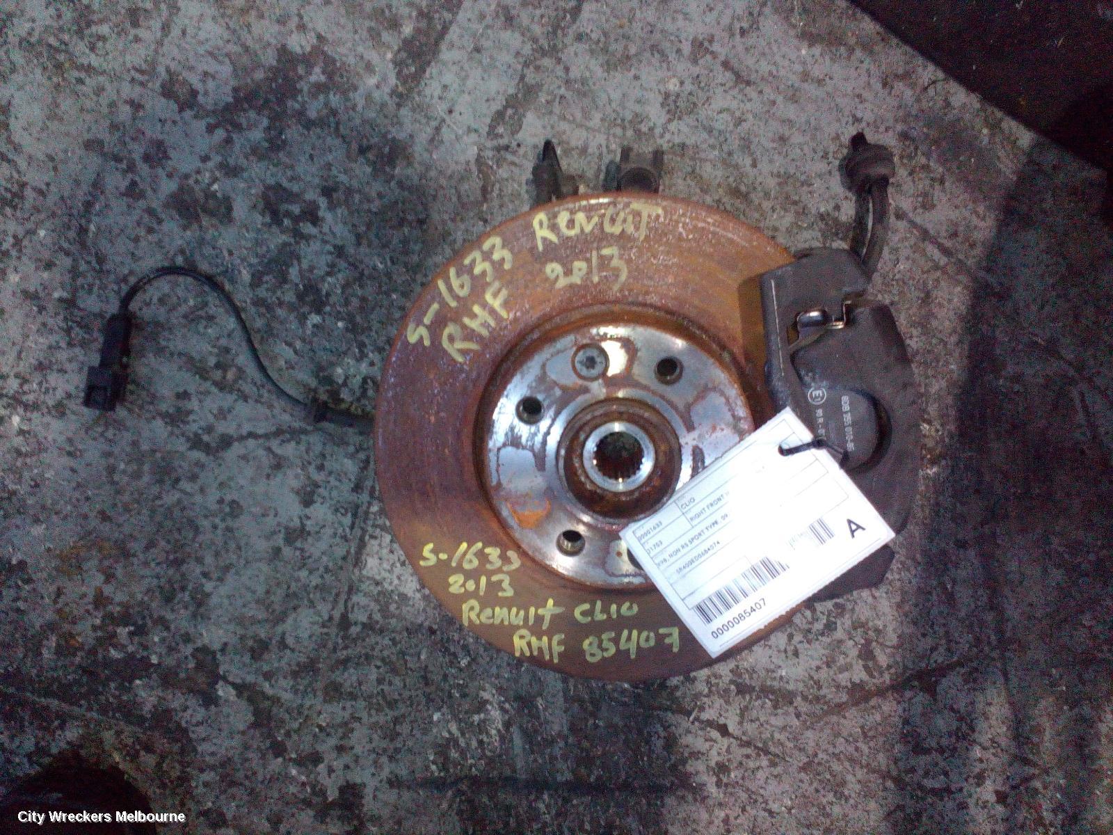 RENAULT CLIO RIGHT FRONT HUB ASSEMBLY, X98, NON RS SPORT TYPE, 09/2013 - 10/2019 - Image 1