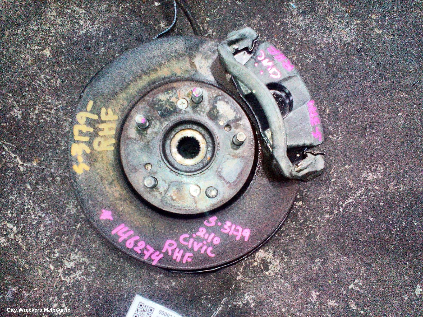 HONDA CIVIC RIGHT FRONT HUB ASSEMBLY, PETROL, 2.0, K20Z2, 8TH GEN (VIN MRHFD2), 02/2006 - 12/2011 - Image 1