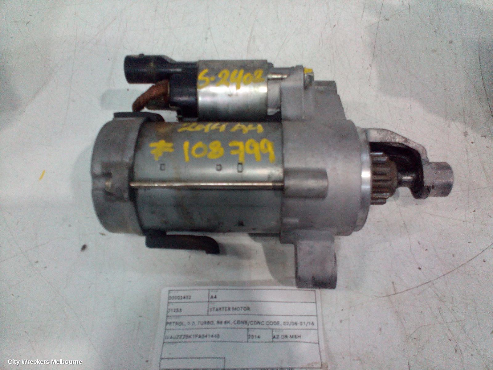 AUDI A4 STARTER, PETROL, 2.0, TURBO, B8 8K, CDNB/CDNC CODE, 02/2008 - 01/2016 - Image 2