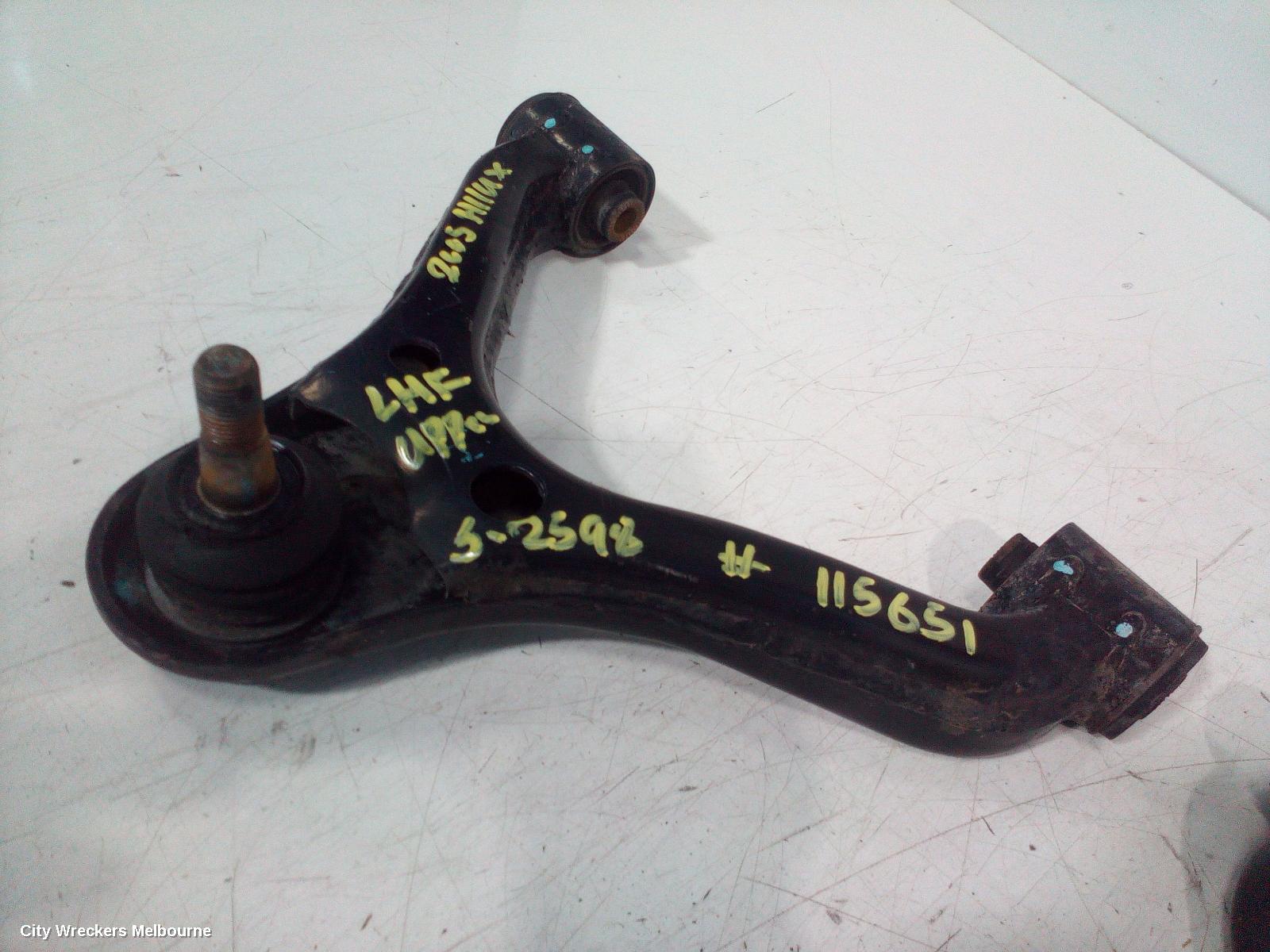 TOYOTA HILUX LEFT FRONT UPPER CONTROL ARM, 2WD LOW RIDE, 03/2005 ONWARDS - Image 2