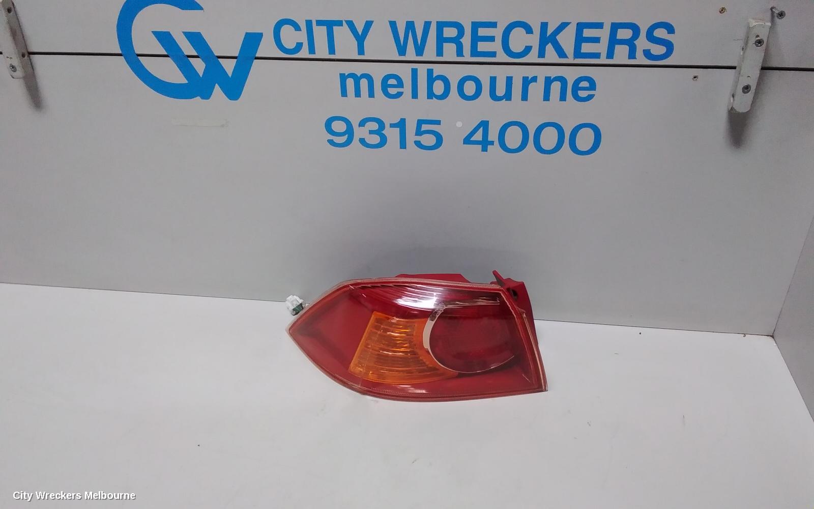 MITSUBISHI LANCER LEFT TAILLIGHT, CJ, SEDAN, RED INSERT TYPE, 07/2007 - 07/2009 - Image 1