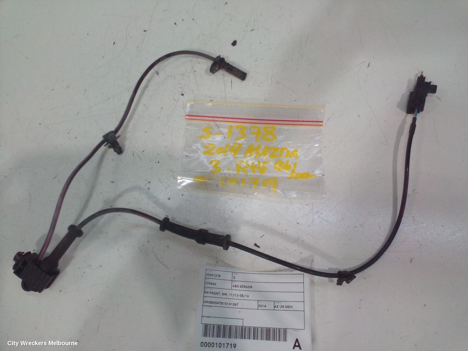 MAZDA 3 ABS SENSOR, RH FRONT, BM, 11/2013 - 05/2016 - Image 3