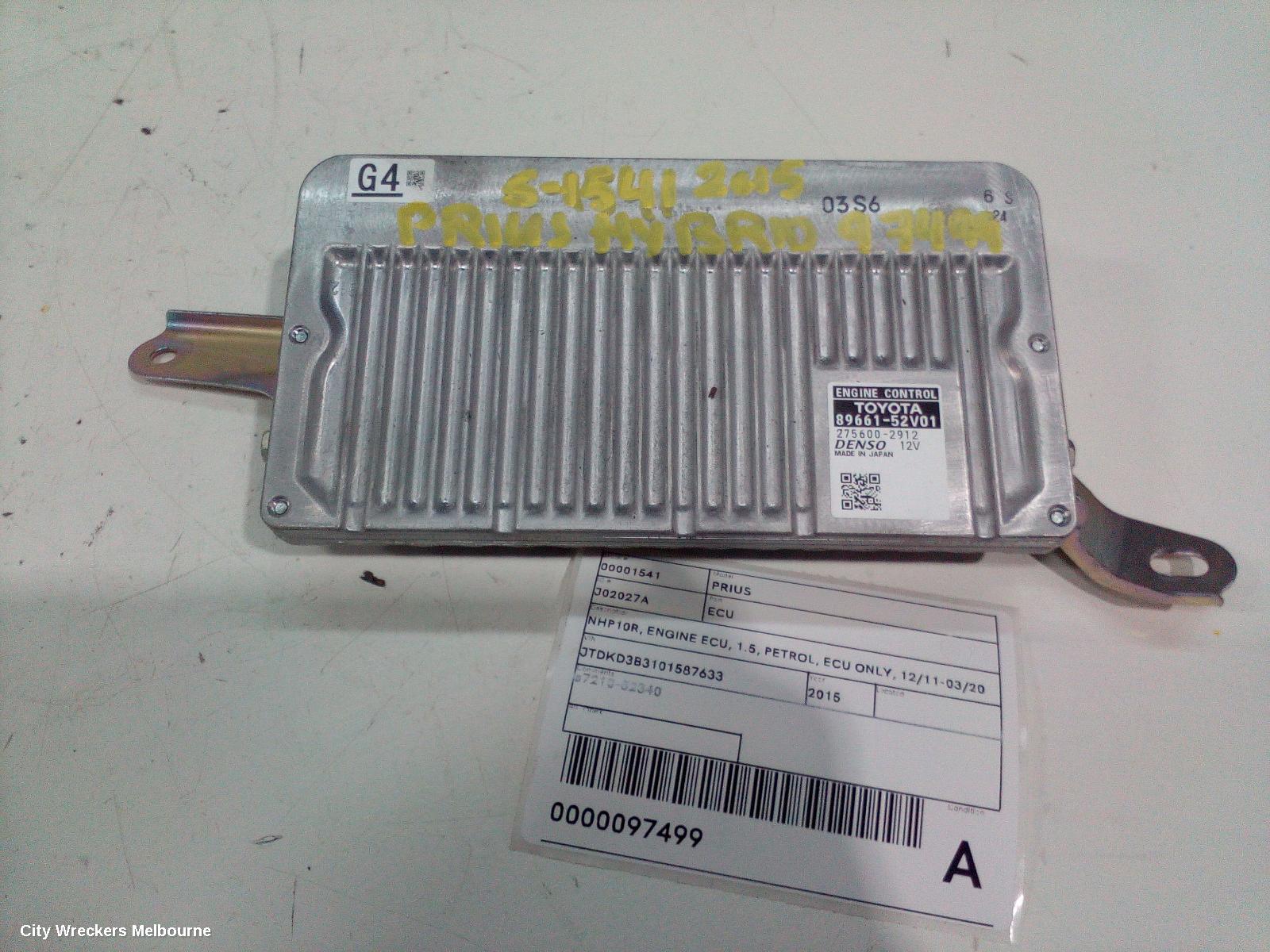 TOYOTA PRIUS ECU, NHP10R, ENGINE ECU, 1.5, PETROL, ECU ONLY, 12/2011 - 03/2020 - Image 3
