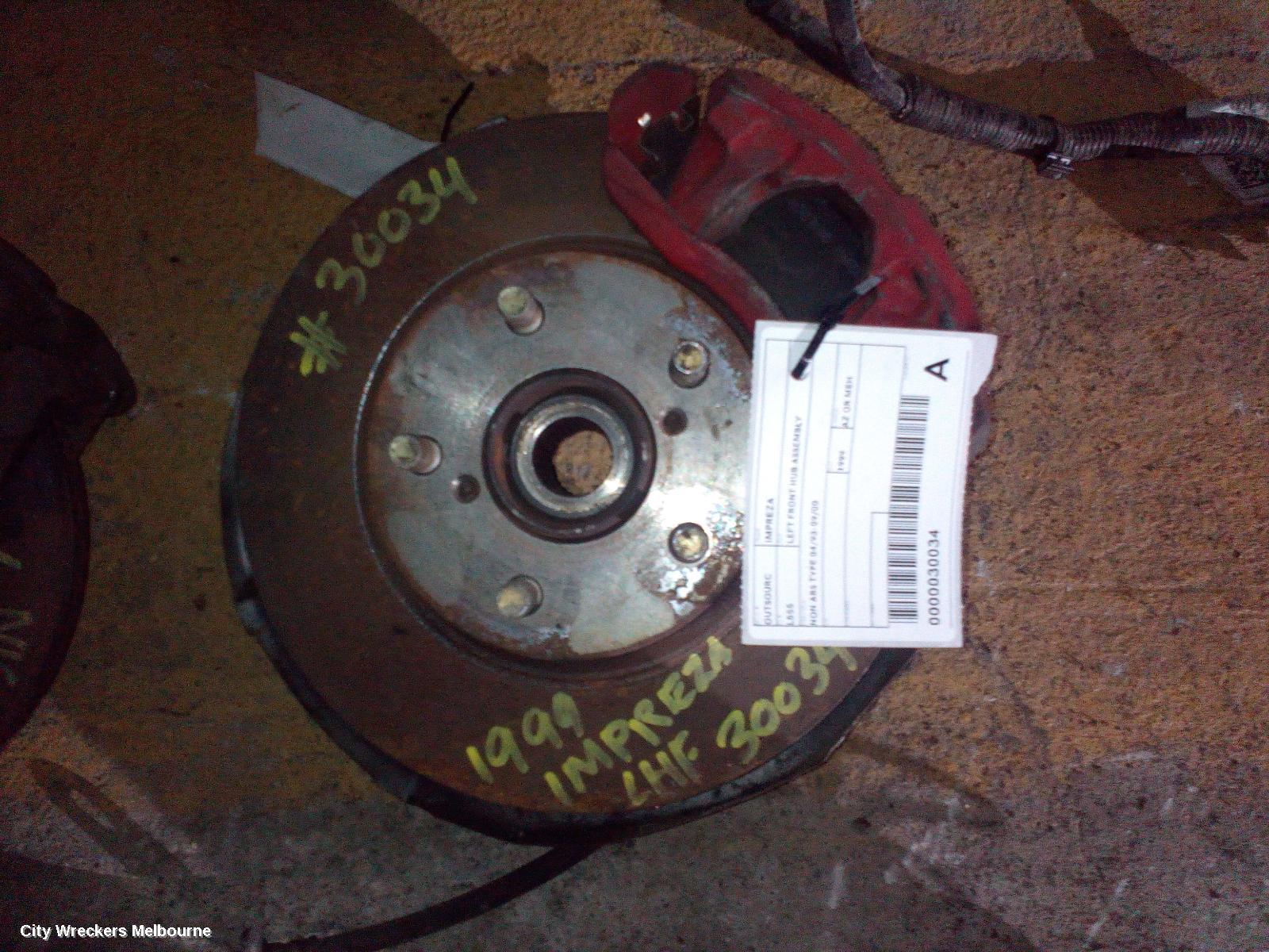 SUBARU IMPREZA LEFT FRONT HUB ASSEMBLY, NON ABS TYPE 04/1993 - 09/2000 - Image 1