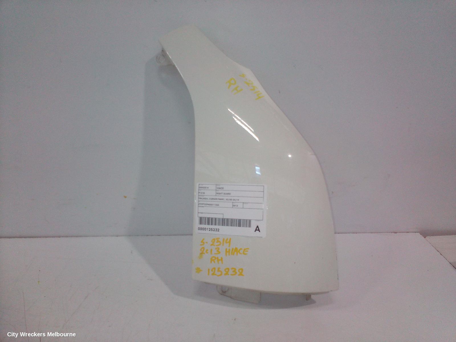 TOYOTA HIACE RIGHT GUARD, TRH/KDH, CORNER PANEL, 03/2005 - 04/2019 - Image 1