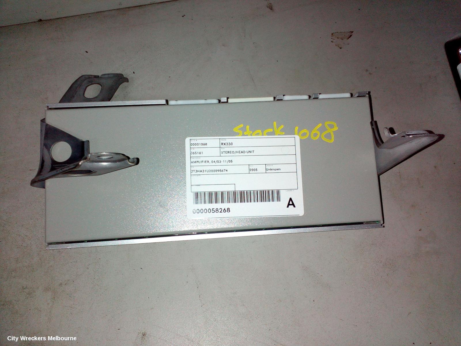 LEXUS RX SERIES RADIO/CD/DVD/SAT/TV, AMPLIFIER, MCU3#, 04/2003 - 11/2005 - Image 1