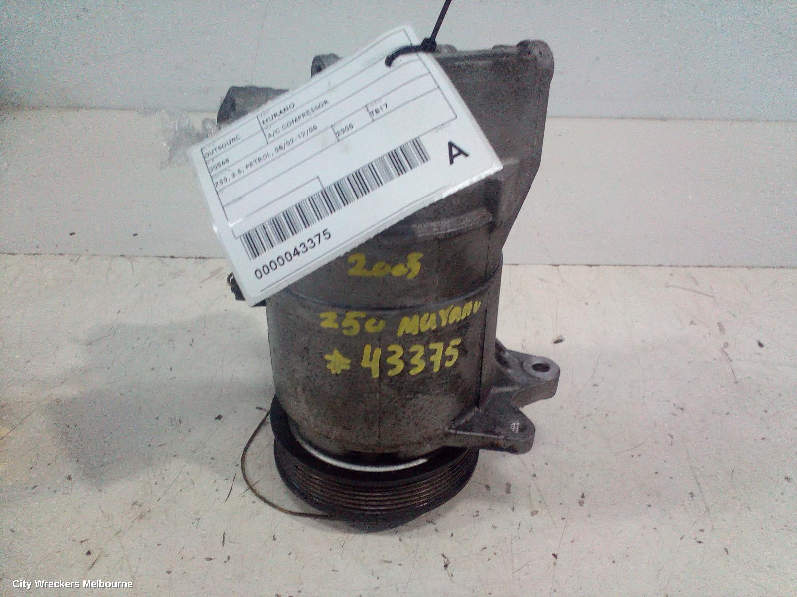 NISSAN MURANO A/C COMPRESSOR, Z50, 3.5, PETROL, 05/2002 - 12/2008 - Image 3