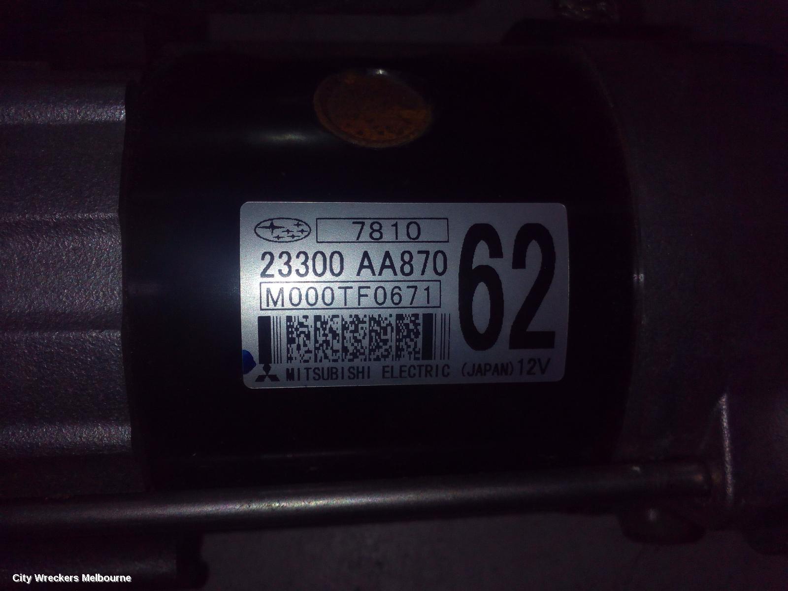 SUBARU IMPREZA STARTER, PETROL, FB20, AUTO, CVT, G5, 11/2016 ONWARDS - Image 1