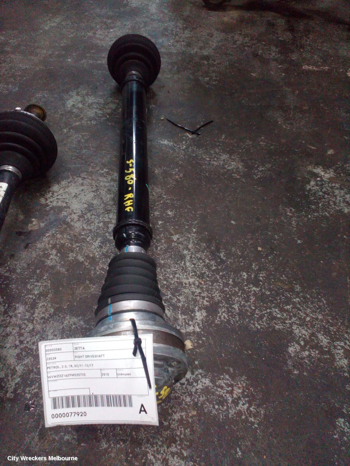 VOLKSWAGEN JETTA RIGHT DRIVESHAFT, PETROL, 2.0, 1B, 02/2011 - 12/2017 - Image 1
