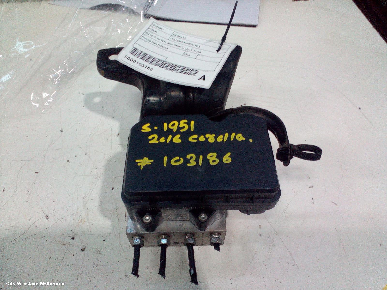 TOYOTA COROLLA ABS PUMP/MODULATOR, ZRE182R, HATCH, NON HYBRID, 03/2015 - 06/2018 - Image 3
