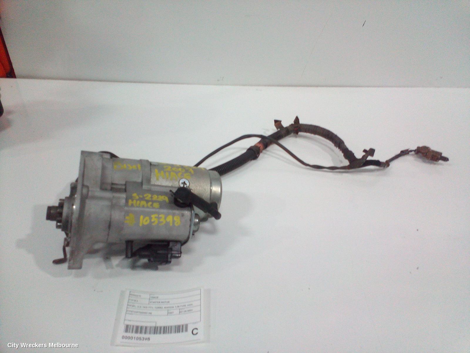 TOYOTA HIACE STARTER, DIESEL, 3.0, 1KD-FTV, TURBO, MANUAL T/M TYPE, KDH, 09/2006 - 04/2019 - Image 1