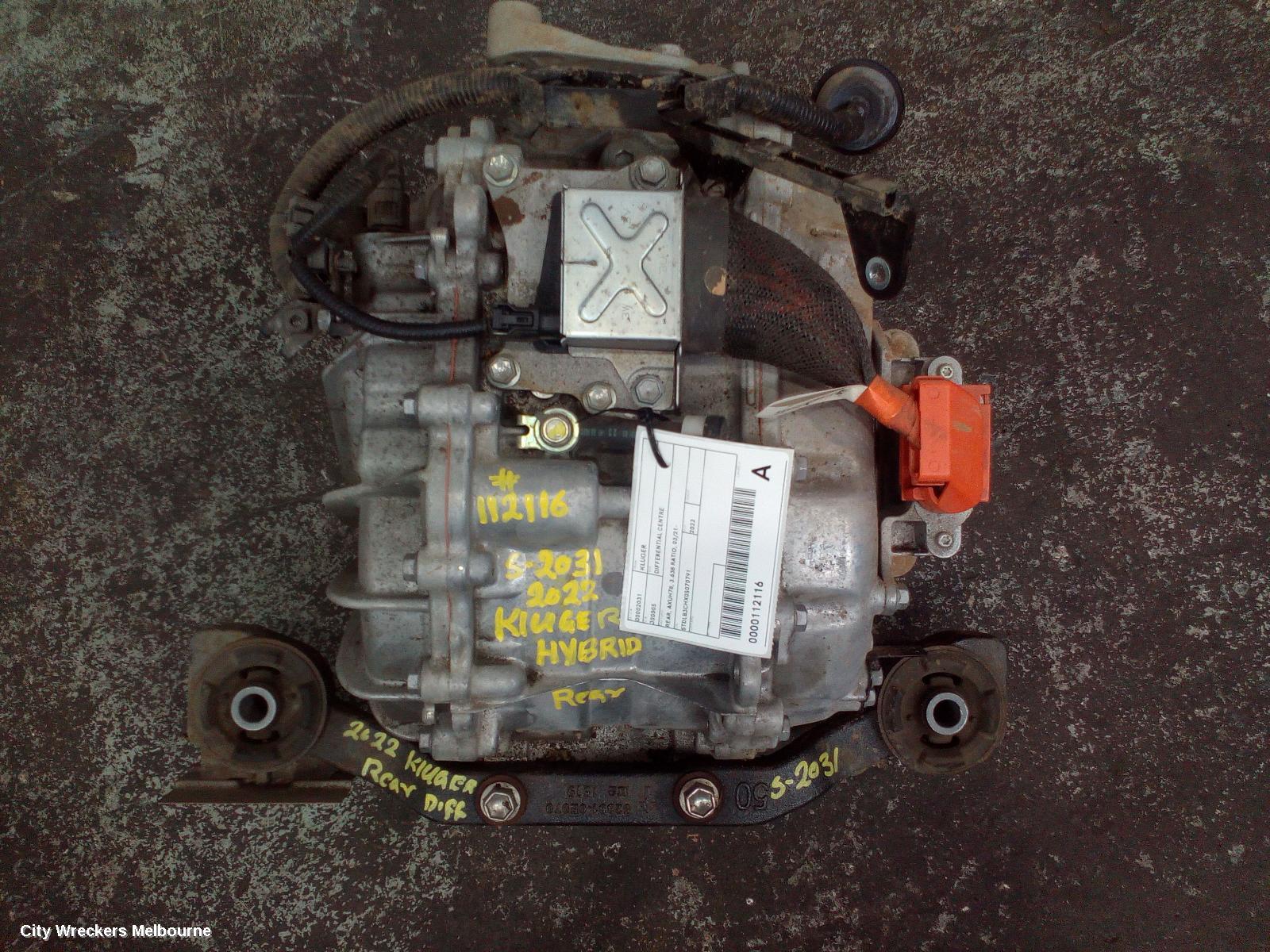 TOYOTA KLUGER DIFFERENTIAL CENTRE, REAR, AXUH78, 3.638 RATIO, 03/2021 ONWARDS - Image 2