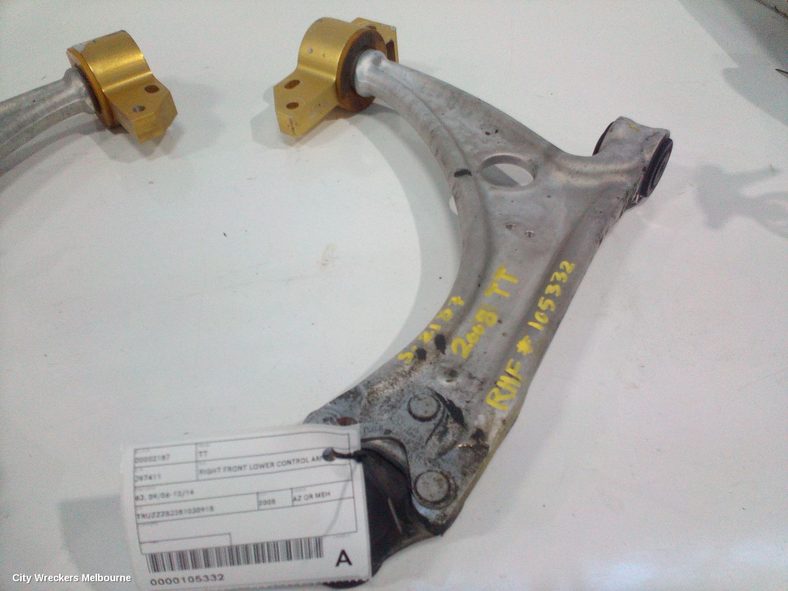 AUDI TT RIGHT FRONT LOWER CONTROL ARM, 8J, 09/2006 - 12/2014 - Image 2