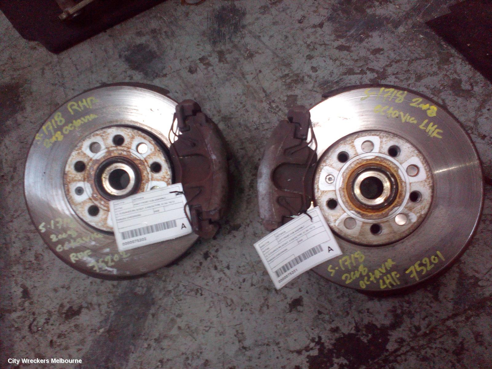 SKODA OCTAVIA RIGHT FRONT HUB ASSEMBLY, 1Z, ELEGANCE/RS/SCOUT, 4 HOLES TYPE, 01/2004 - 10/2013 - Image 2