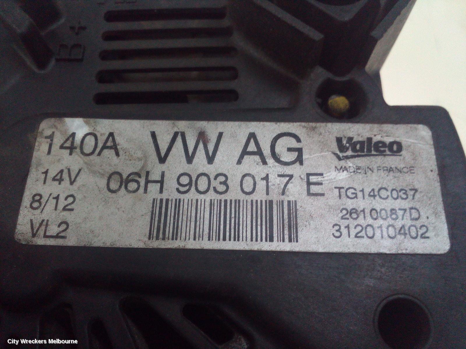 VOLKSWAGEN PASSAT ALTERNATOR, PETROL, 1.8, VALEO P/N 06H903017E, 140AMP, 3C/MK6 B6-B7, 02/2010 - 12/2012 - Image 1