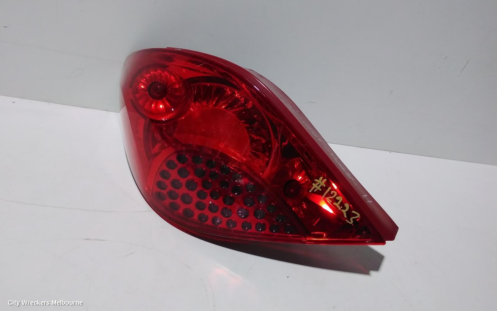 PEUGEOT 207 LEFT TAILLIGHT, HATCH, RED INDICATOR SECTION, A7, 04/2006 - 12/2012 - Image 2