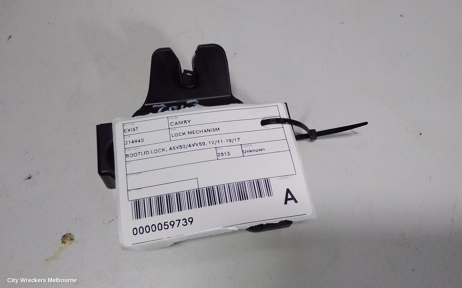 TOYOTA CAMRY DOOR/BOOT/GATE LOCK, BOOTLID LOCK, ASV50/AVV50, 12/2011 - 10/2017 - Image 3