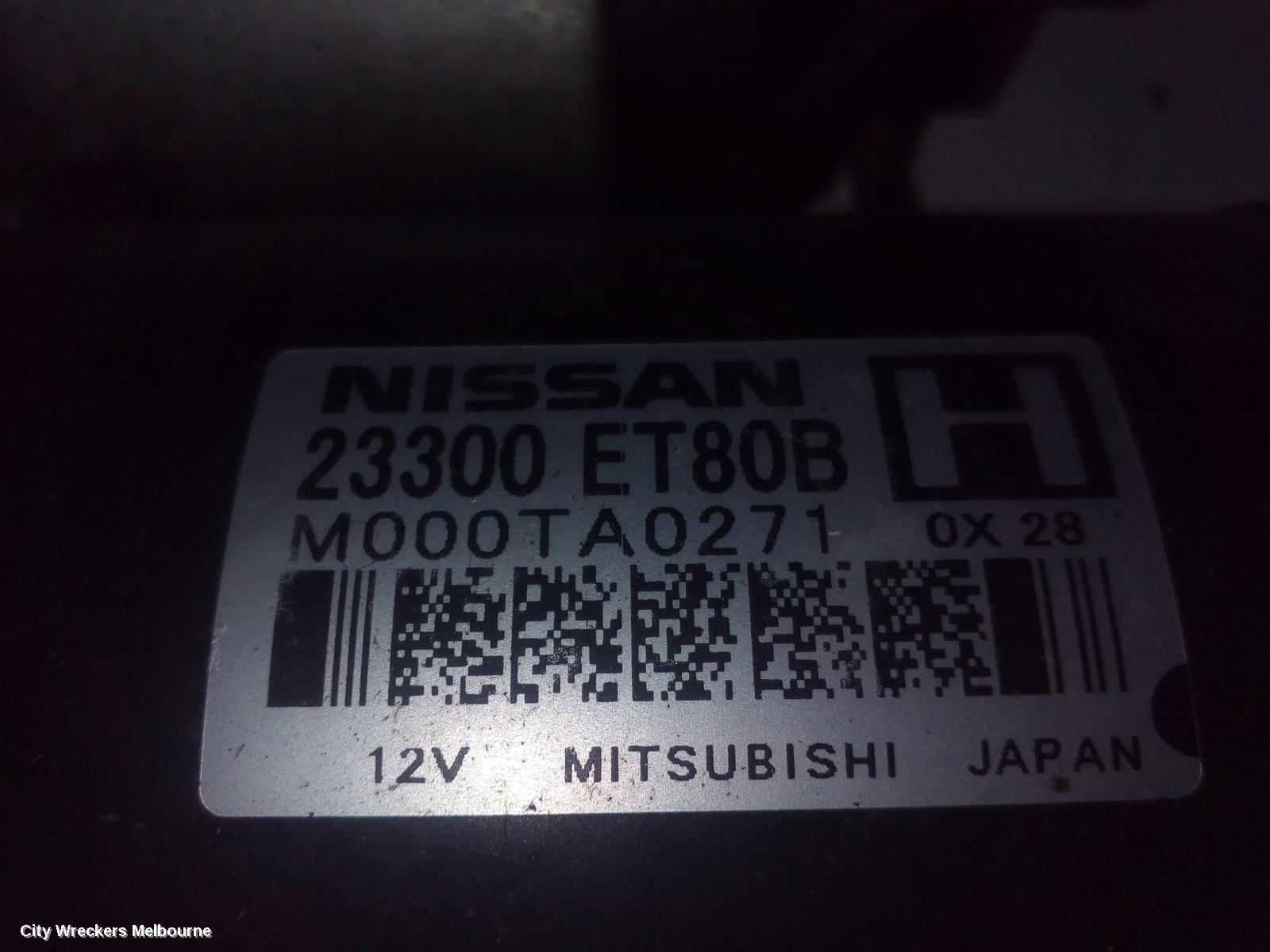 NISSAN XTRAIL STARTER, PETROL, 2.5, QR25DE, AUTO T/M, W/ SHORT SNOUT TYPE, T31, 09/2007 - 12/2013 - Image 1