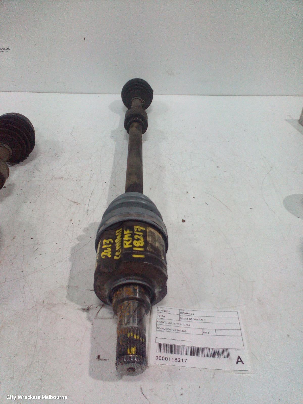 JEEP COMPASS RIGHT DRIVESHAFT, FRONT, MK, 07/2011 - 12/2016 - Image 2