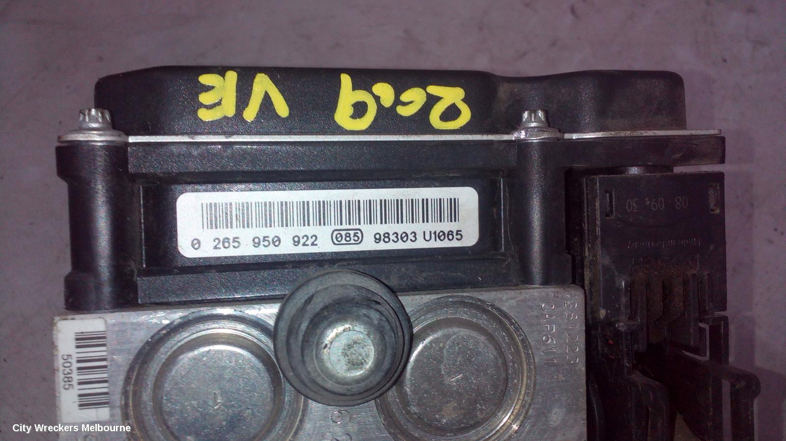 HOLDEN COMMODORE ABS PUMP/MODULATOR, VE, NON TRACTION CONTROL TYPE, 08/2006 - 04/2013 - Image 1