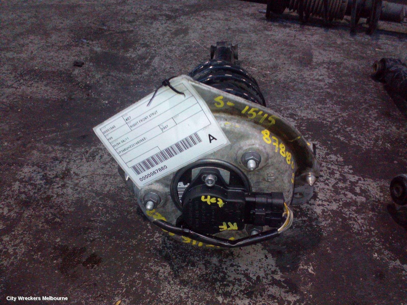 PEUGEOT 407 RIGHT FRONT STRUT, 09/2004 - 06/2011 - Image 1