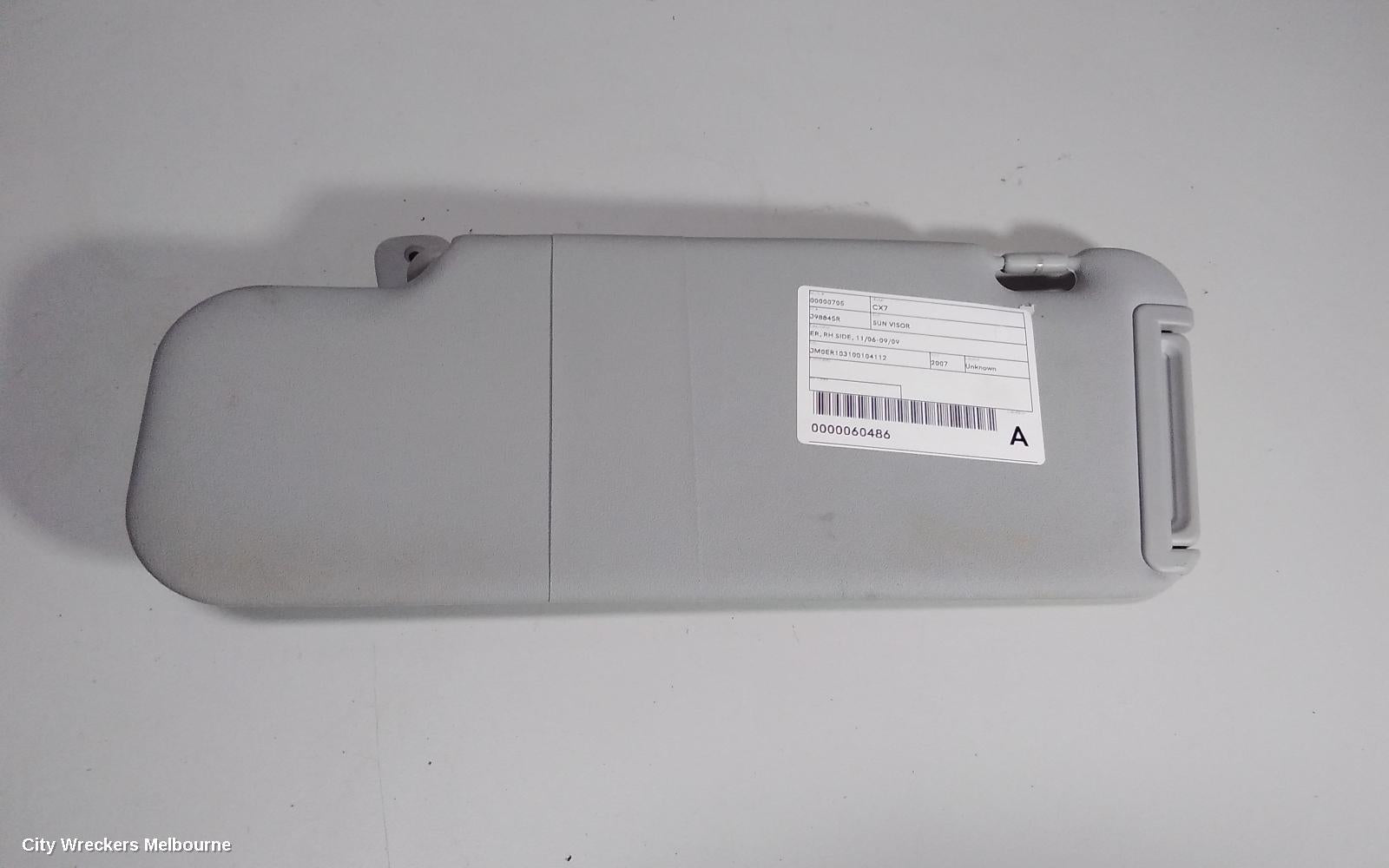MAZDA CX7 SUNVISOR, ER, RH SIDE, 11/2006 - 09/2009 - Image 1