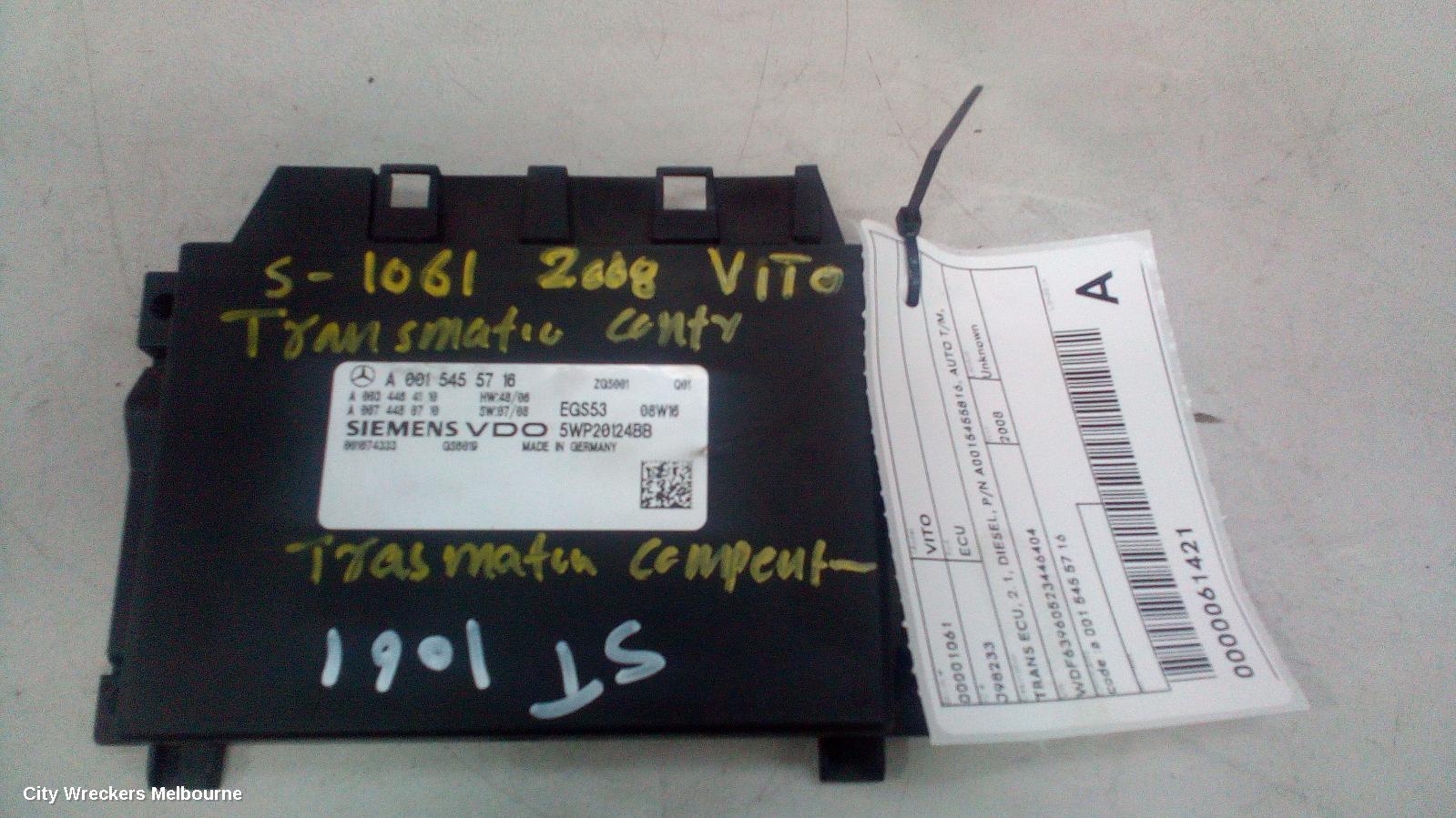 MERCEDES VITO ECU, TRANS ECU, 2.1, DIESEL, P/N A0015455816, AUTO T/M, 05/2004 - 01/2011 - Image 2