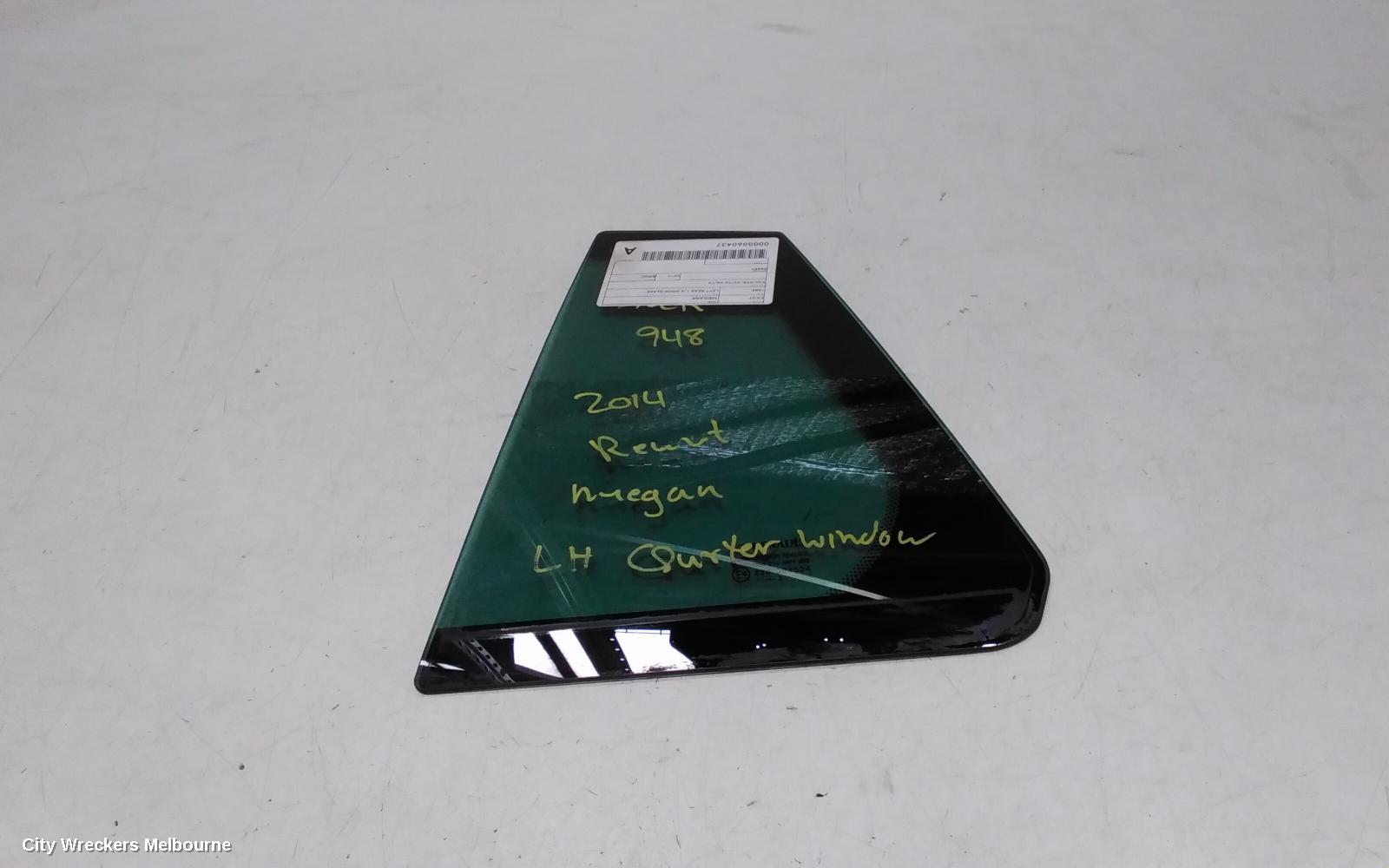 RENAULT MEGANE LEFT REAR 1/4 DOOR GLASS, X32/X95, 09/2010 - 05/2016 - Image 2