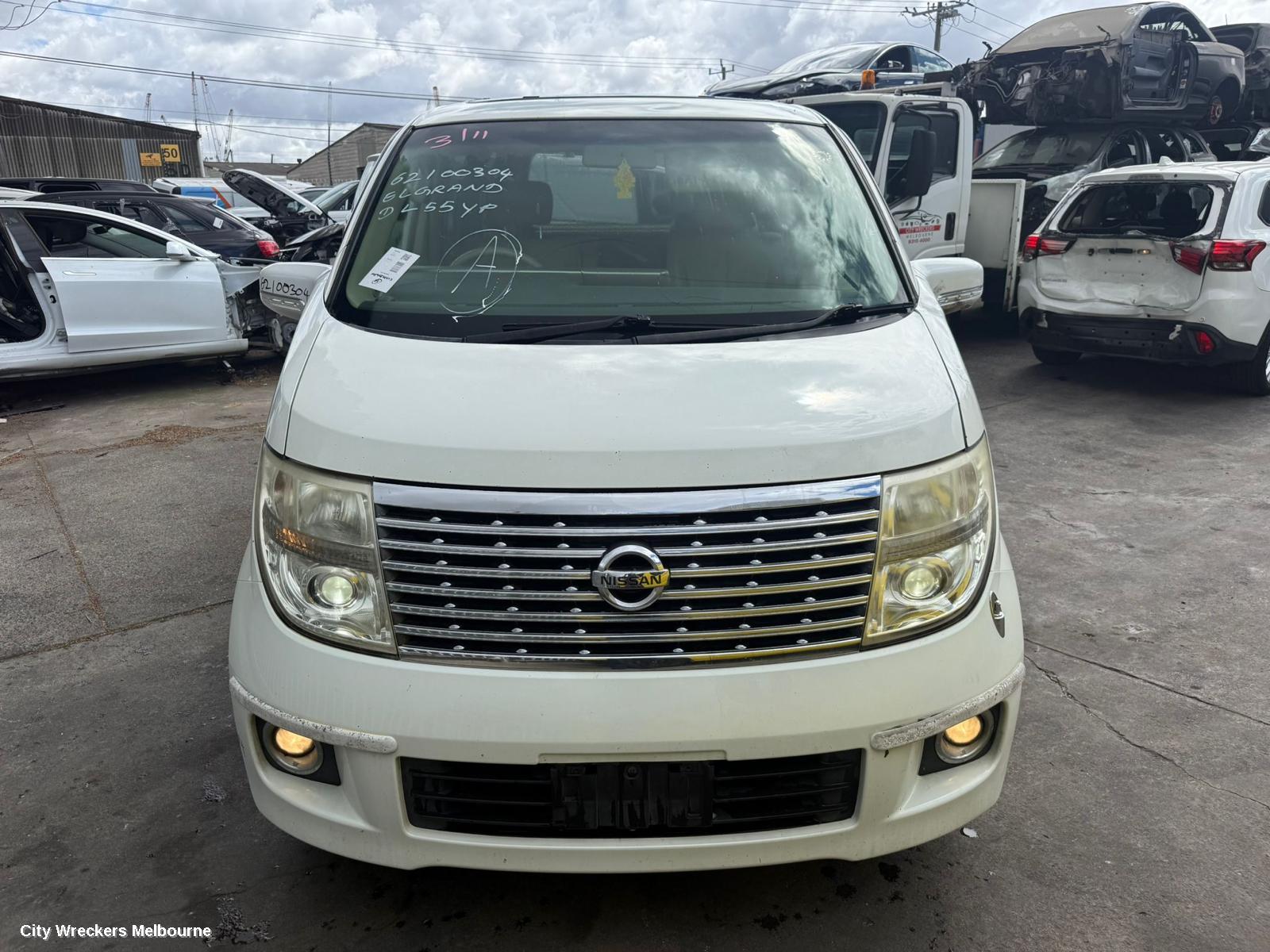 NISSAN ELGRAND LEFT FRONT DOOR, E51, NON HIGHWAY STAR TYPE (W/O MOULD), 05/2002 - 12/2010 - Image 2