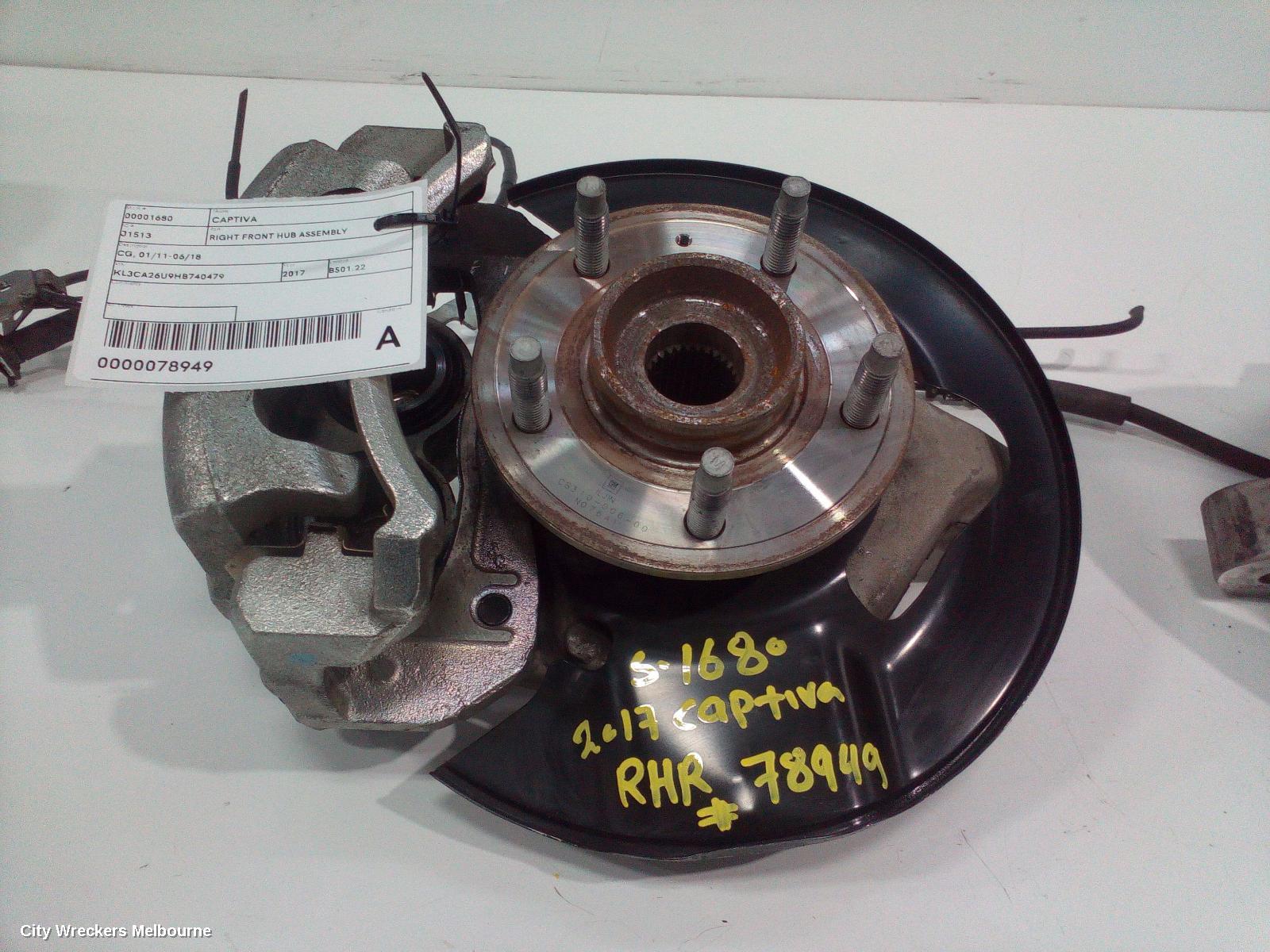 HOLDEN CAPTIVA RIGHT FRONT HUB ASSEMBLY, CG, 01/2011 - 06/2018 - Image 3