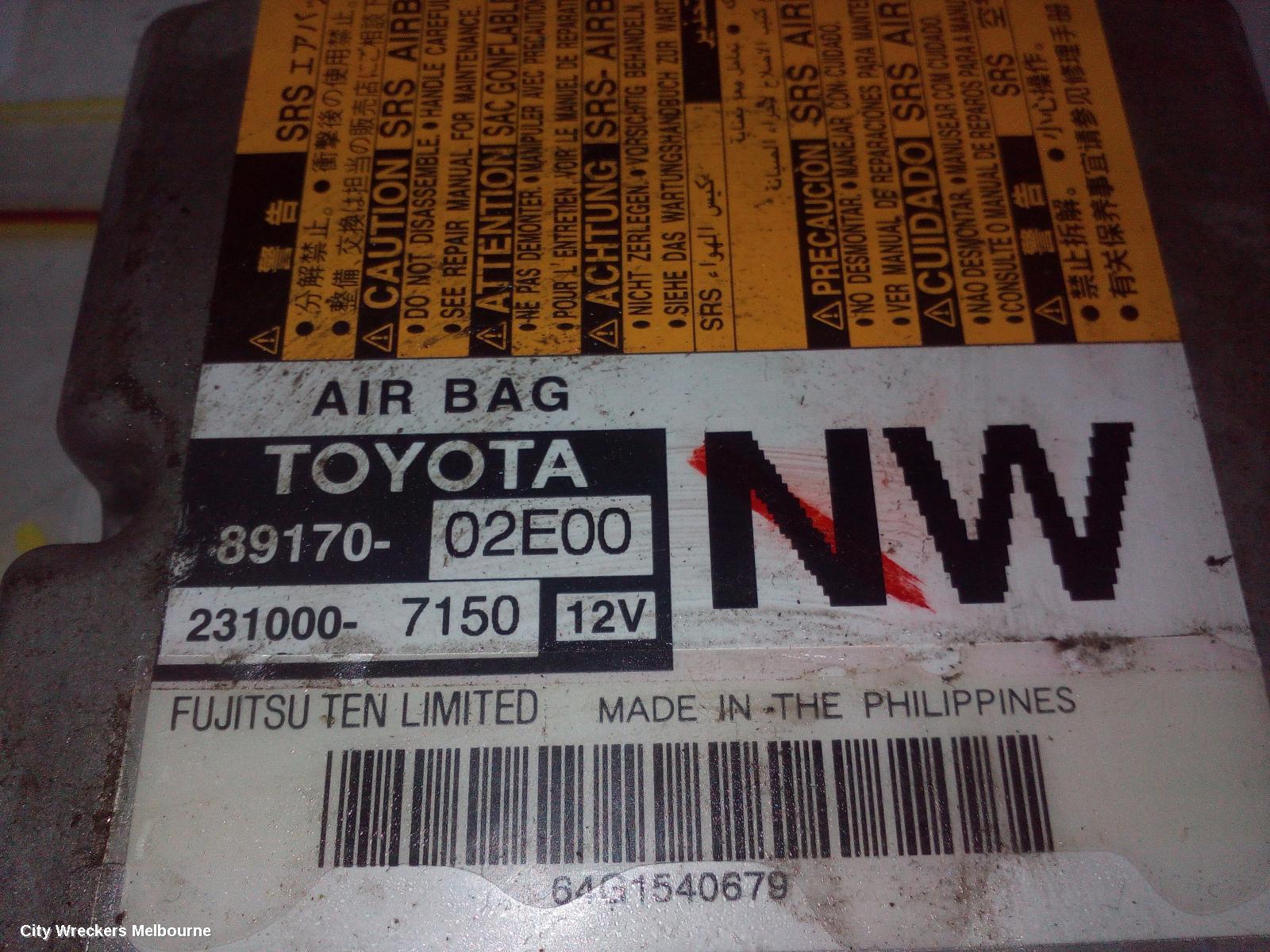 TOYOTA COROLLA AIRBAG MODULE/SENSOR, MODULE, ZRE172R, 12/2013 - 10/2016 - Image 3