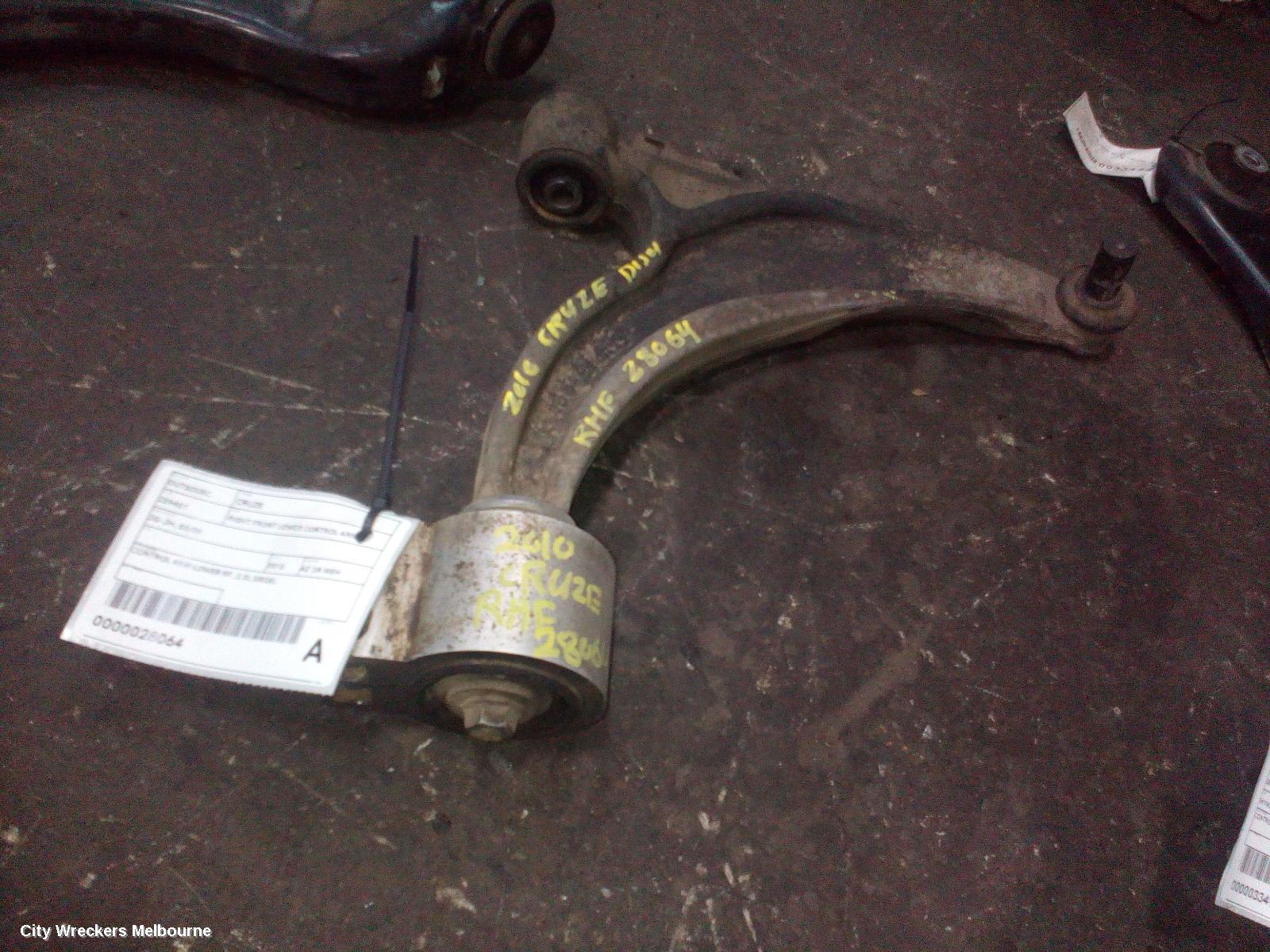 HOLDEN CRUZE RIGHT FRONT LOWER CONTROL ARM, JG-JH, 03/2009 ONWARDS - Image 1