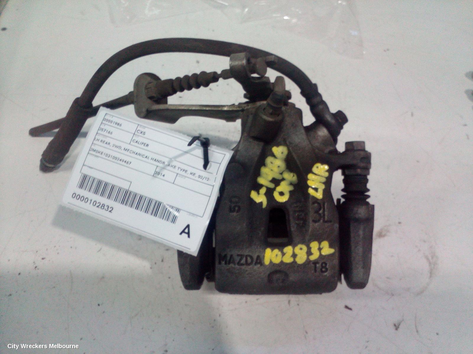 MAZDA CX5 CALIPER, LH REAR, 2WD, MECHANICAL HANDBRAKE TYPE, KE, 02/2012 - 12/2016 - Image 2