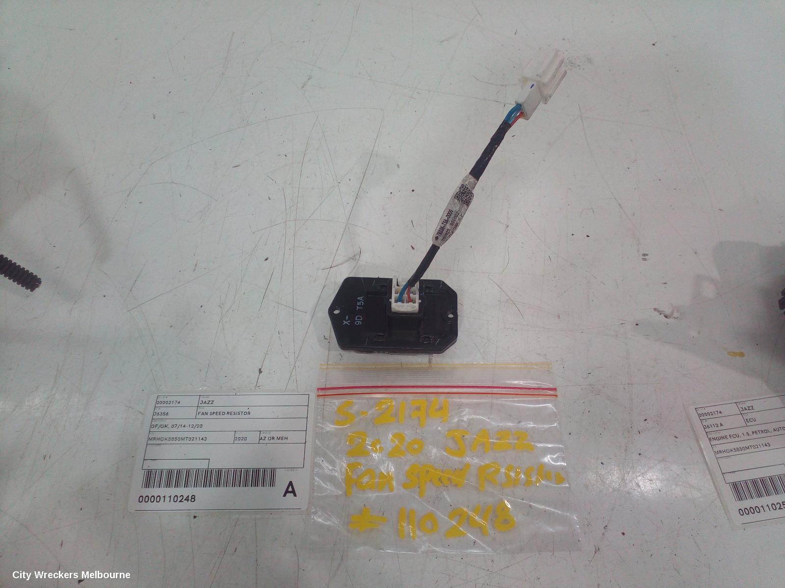 HONDA JAZZ FAN SPEED RESISTOR, GF/GK, 07/2014 - 12/2020 - Image 2