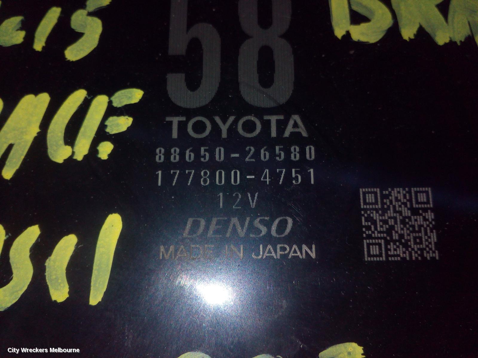 TOYOTA HIACE, TRH/KDH 03/2005 - 04/2019, AC CONTROL MODULE NO 58      177800-4751 : 100895 - Image 1
