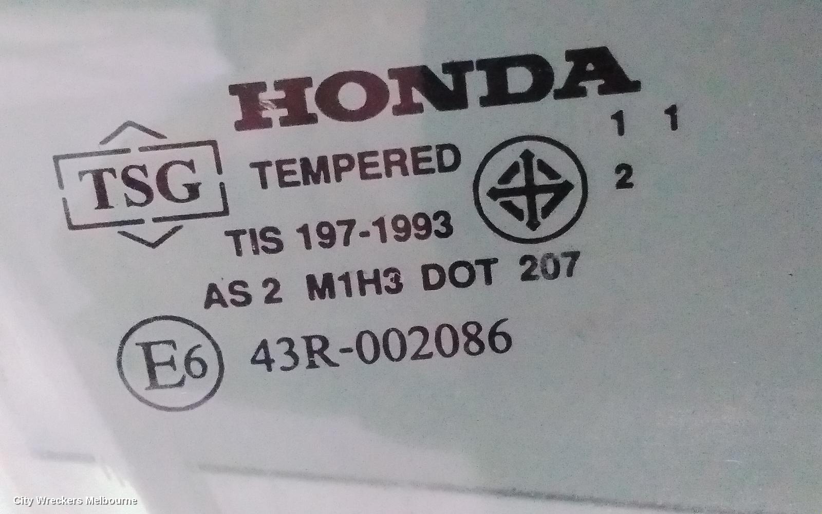 HONDA CIVIC RIGHT FRONT DOOR WINDOW, 7TH GEN, SEDAN, 11/2000 - 12/2005 - Image 2